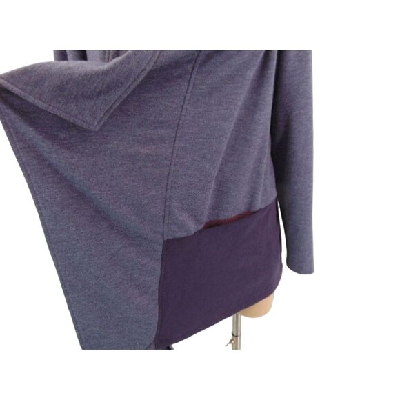 Logo Lorie Goldstein Draped Front Terry Cardigan S Color Block Oversized - Picture 8 of 14